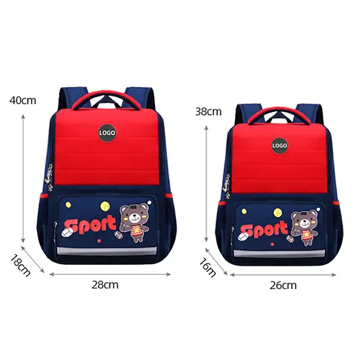  Colorful Kids' School Backpack with Sport Bear Design and Large Front Pocket